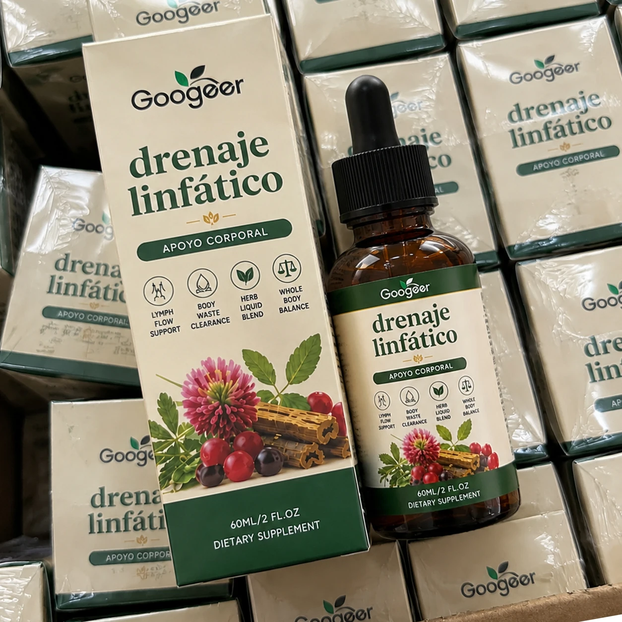 Natural Herbal Lymph Support Lymphatic Liquid Drops Serum Premium Drainage for Body Swelling Relief and Toxin Elimination