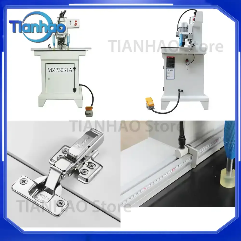 Hinge Driller for Cabinet Door Hinge Punch Device Semiautomatic Woodworking Drilling Machine Efficient Woodworking Tools