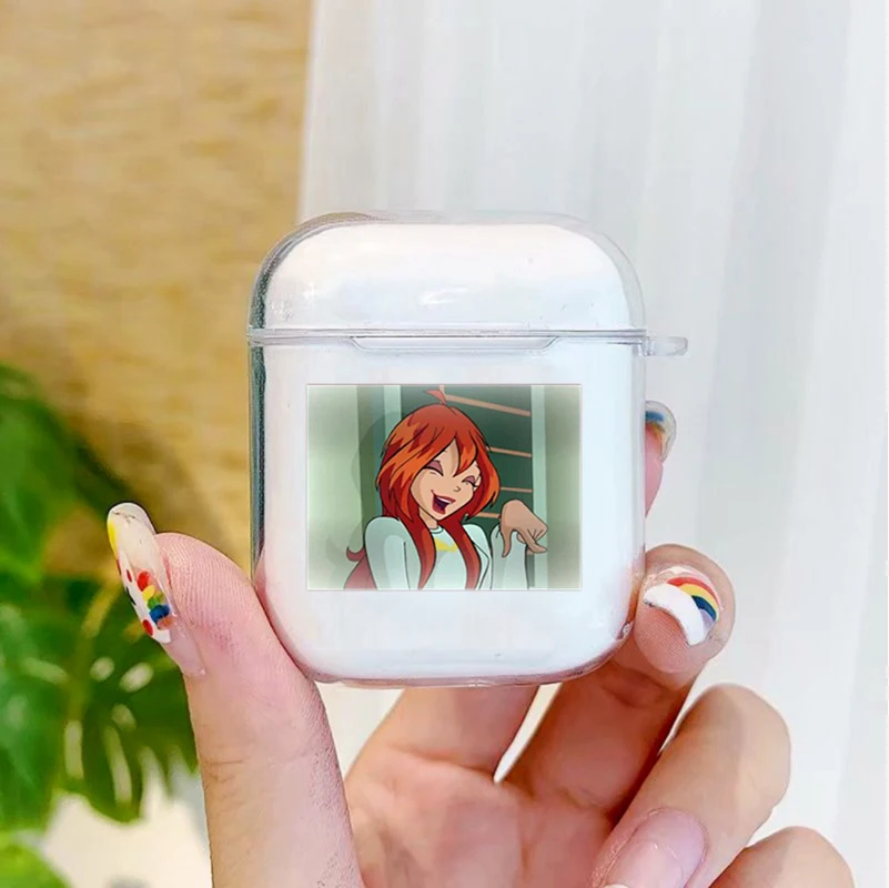 Girl Winx catoon Clubs luxury Soft silicone TPU Case For AirPods Pro2 1 2 3 Clear Silicone Wireless Bluetooth Earphone Box Cover