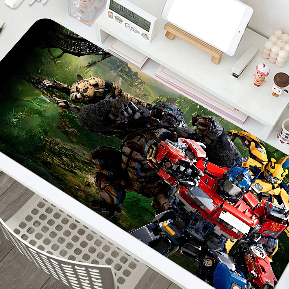 T-Transformers Autobot Movie Mousepad Mouse Mat Desk Mat With Pad Gaming Accessories Prime Gaming XXL Keyboard Pad Padding Mat