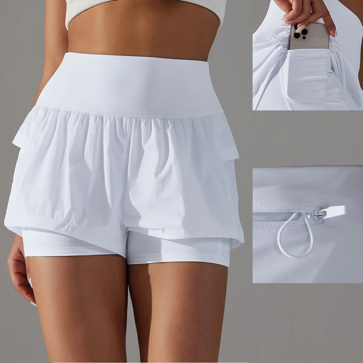

Women Yoga Shorts Tight Trousers With Pockets Women Quick Drying Sports Shorts Summer Yoga Running Training High Waist Shorts