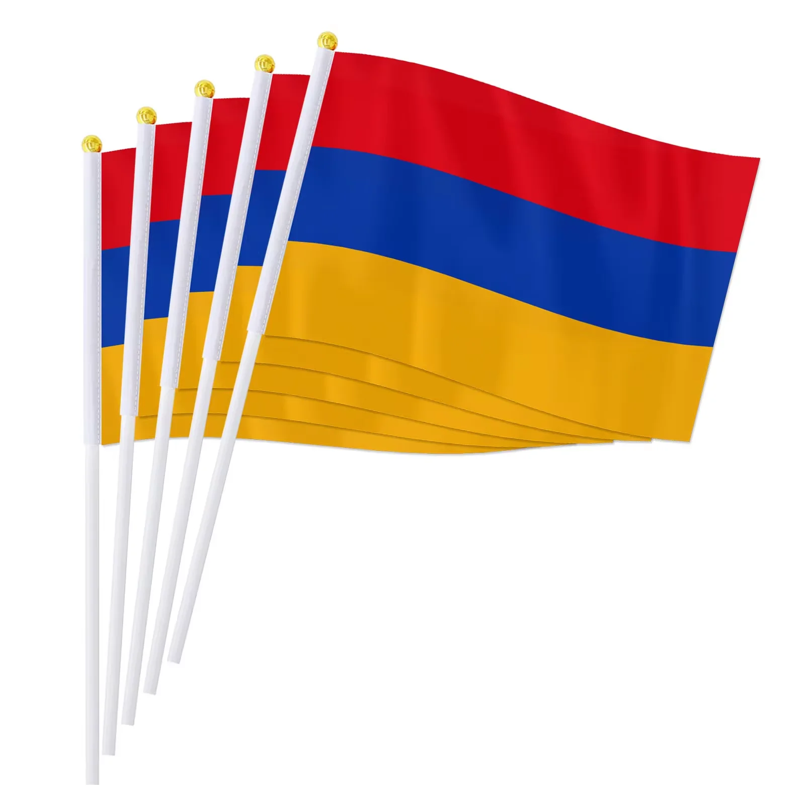 14*21cm Armenia Hand Flag, Armenian National Flag World Countries Decor Gifts Small Hand Held Waving Flag