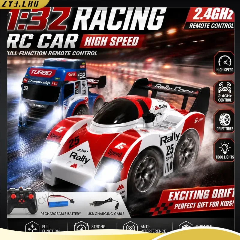 

Jump High Speed 4WD Rc Drift Racing Car Q Version F1 Model Truck Head Remote Control Vehicle For Hobbyists Outdoor Racing