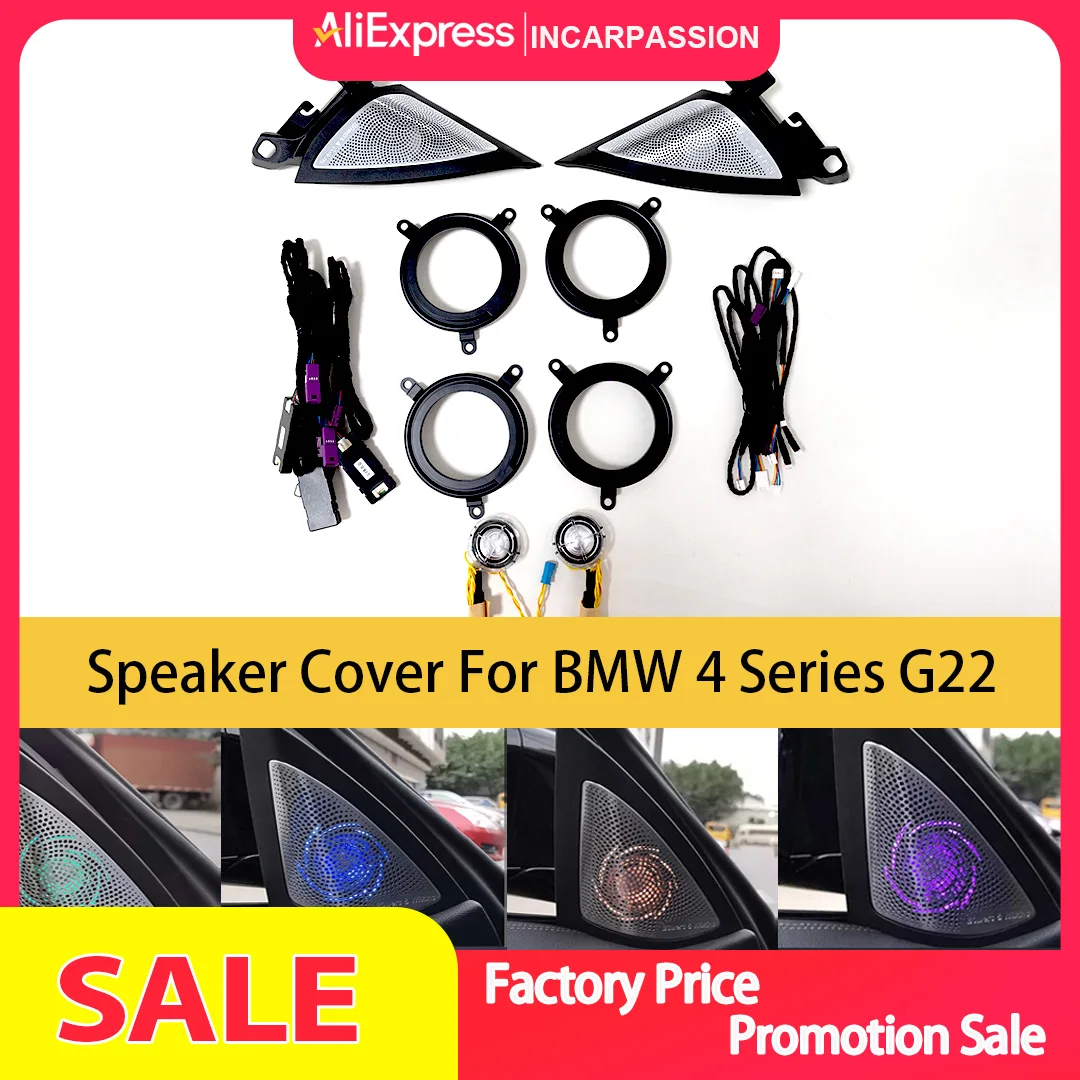 

Ambient Light Speaker Cover For BMW 4 Series G22 G23 G26 11 Colour Upgrade Interior Luminous Kit A-pillar Car Accessories