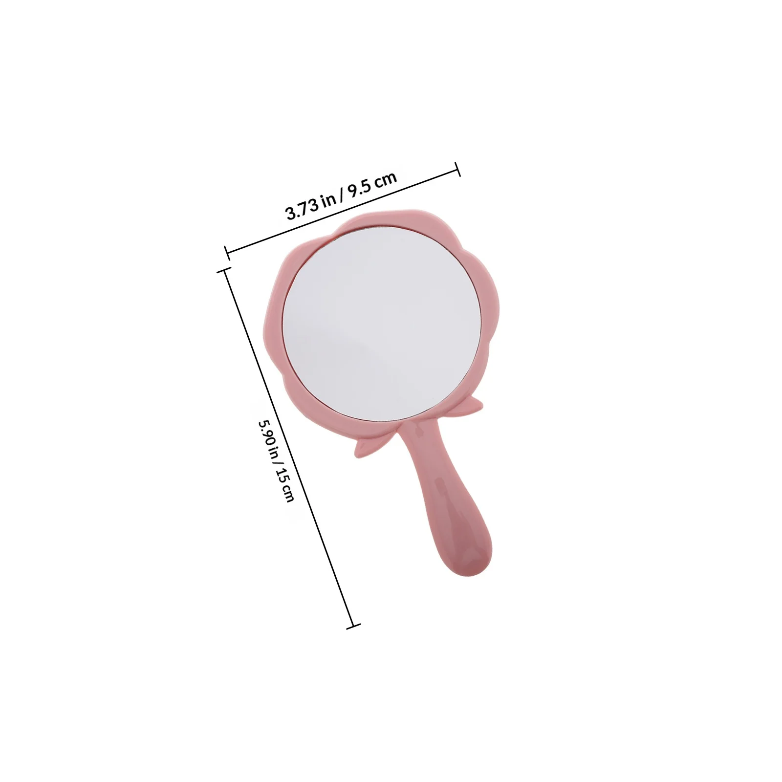 5Pcs Large Rose Makeup Mirror Portable Handheld Pocket Mirror for Purse Travel Vanity Pink Compact Mirrors