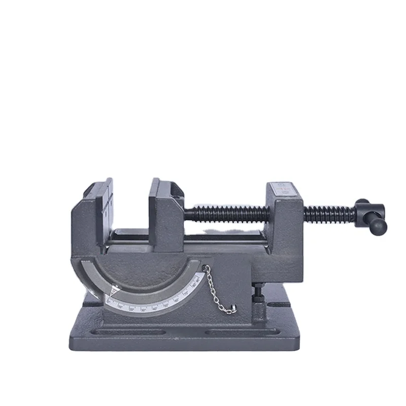 Tilting Guide Rod Angle Flat Nose Bench Vise 0-90 Degree Bench Drilling Machine Vice 3 4 Inch