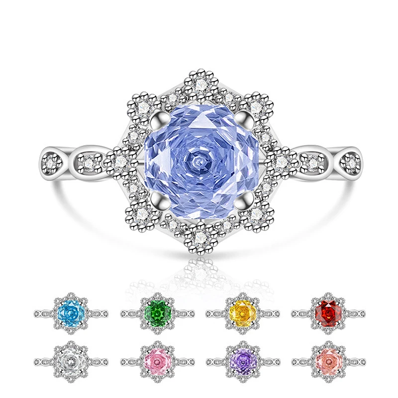 Classic octagonal rose-cut diamond ring - A fashionable, elegant and extremely luxurious women's jewelry piece.