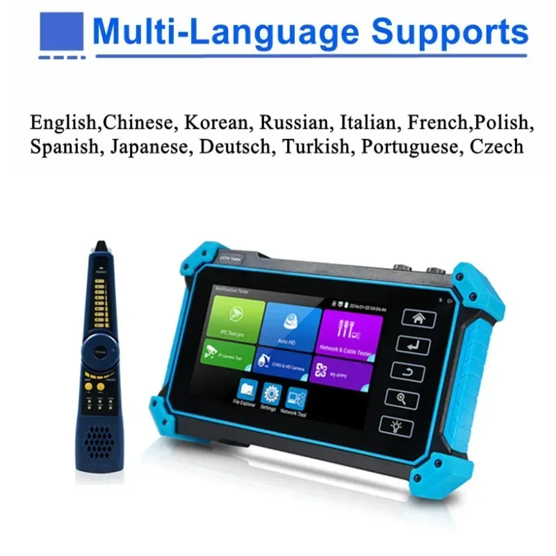 Best CCTV IP Camera Tester 8MP AHD CVI TVI CVBS IP Camera Test Display Video Monitor 5.4 Inch IPS Touch Screen IPC Tester Tool