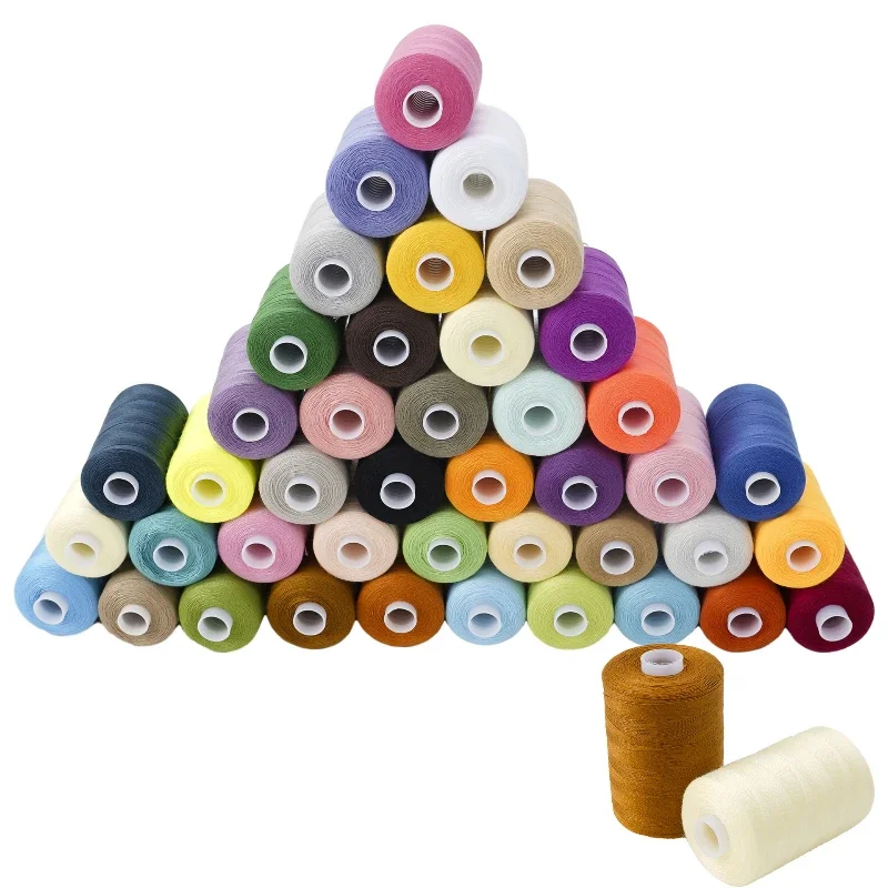 

Home 42 Spool Set 1000 Yards Hand Sewing Sewing Machine Thread Needle Thread Polyester Thread 402 Sewing Thread Box Set