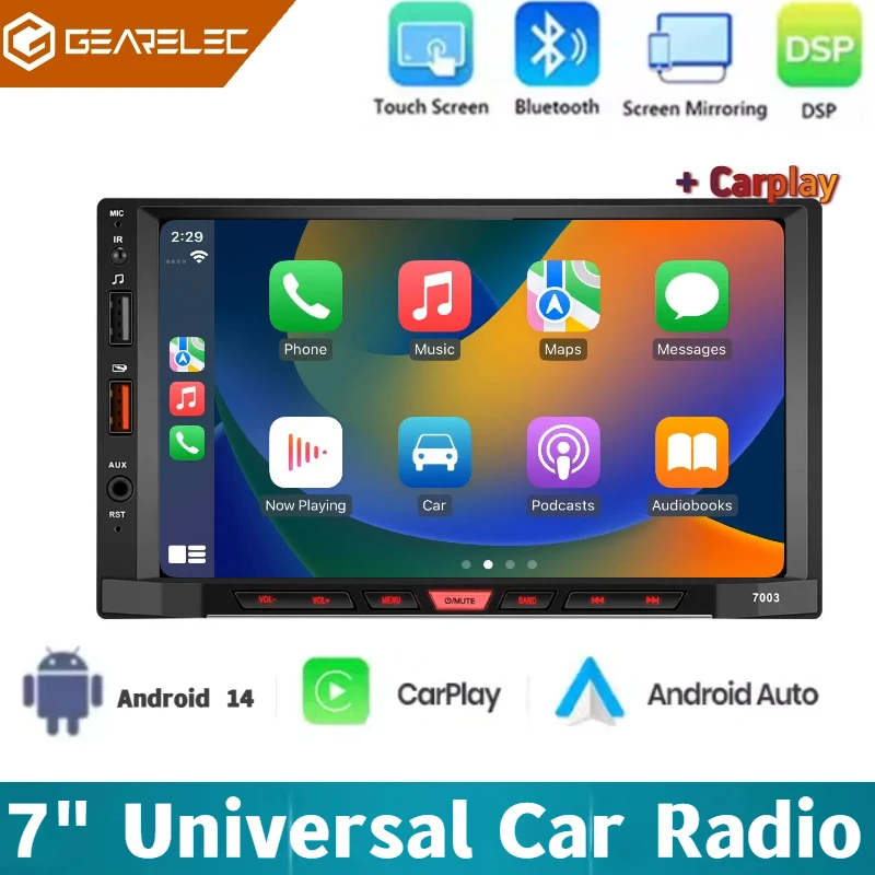 Auto Radio Gearelec Android 2 DIN 7 pouces avec CarPlay, RDS, Bluetooth et Caméra de Recul Tout ce que vous devez savoir avant d’acheter