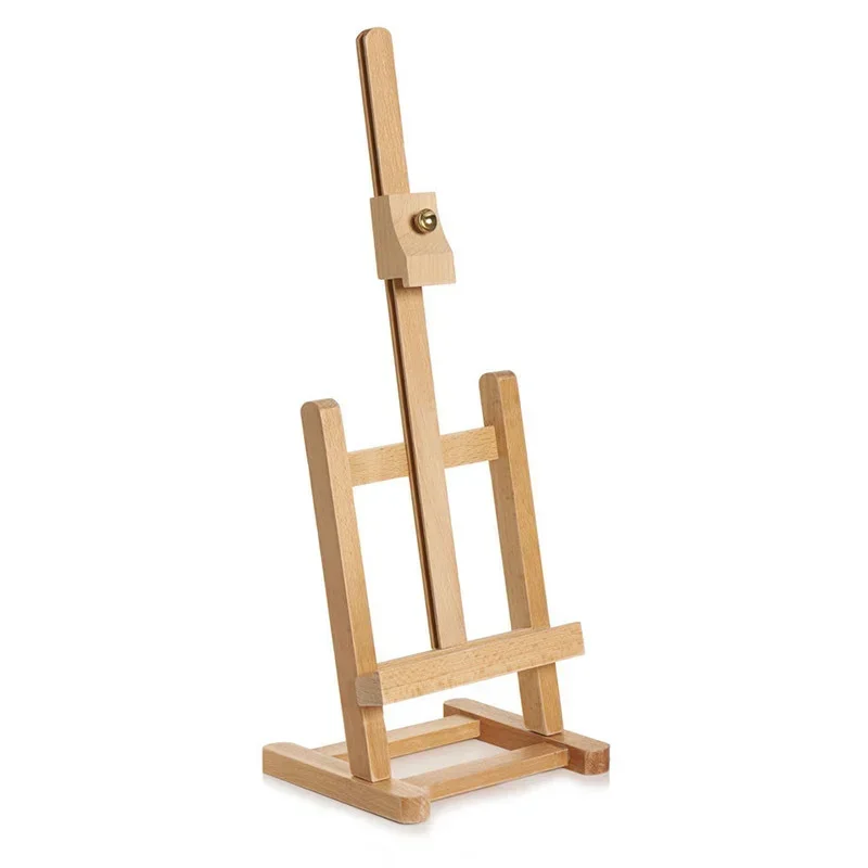 Upgrade Heavy-Duty H-Frame Tabletop Wooden Easel, Adjustable PineWood Artist Desktop Easel For Painting Canvas, Adults, Beginner