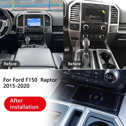 The Latest For Ford Raptor F150 2015-2020 Car center console phone charger fast wireless charger charging plate charging holder