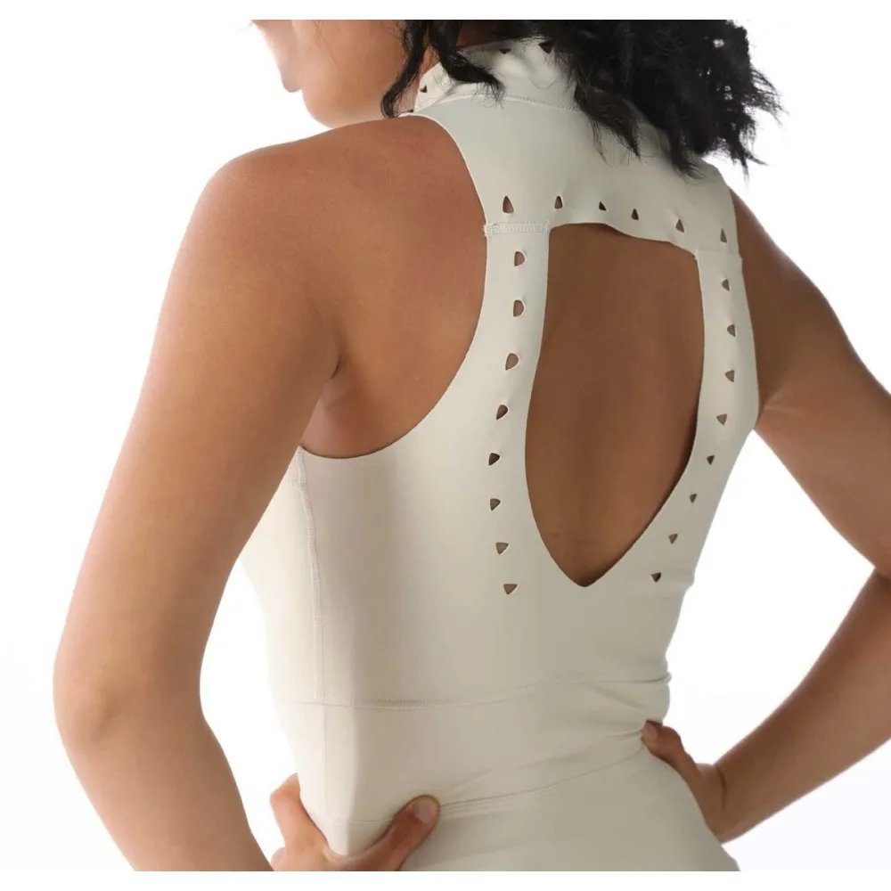 2PCS Anti Shorts Zipper High Neck Yoga Set Fitness Tennis Skirt Dress Workout Golf Sportswear Gym Workout Clothes Women Suits