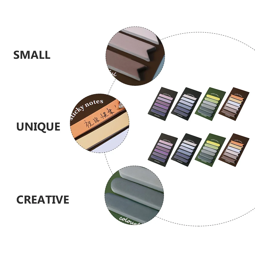 8 مجموعات مذكرة ملاحظات دفاتر الملاحظات ذاتية اللصق ملصقات رسائل لطيفة لتنظيم العمل والدراسة المحمولة حجم صغير لا تؤذي الحواف #5