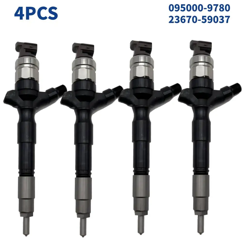 

4PCS Diesel Fuel Injectors 095000-9780 23670-59037 for Toyota LandCruiser VDJ200