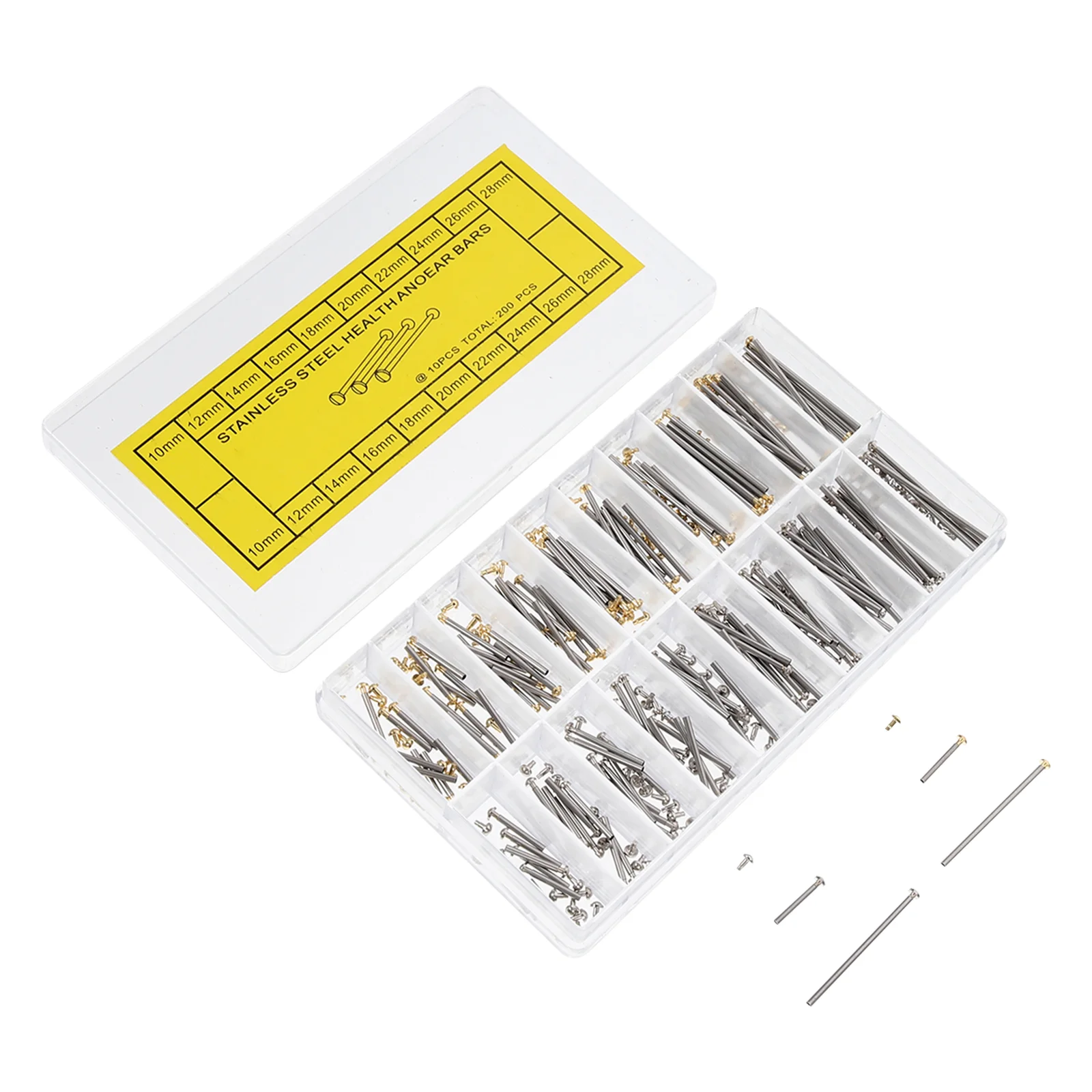 

Watch with Fixed Axis Screw Pin Watchband Tube Strap Watches Gold Silver Portable Replacement Rods Steel Repair Supply Tool Kit