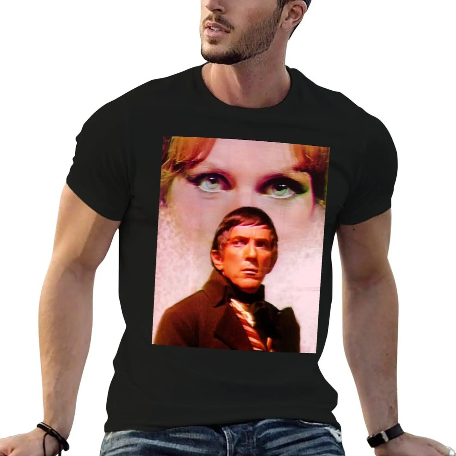Camiseta Dark Shadows-Barnabas Collins y Angélique Bouchard, camisetas para hombre, camiseta informal, camiseta con estampado personalizado