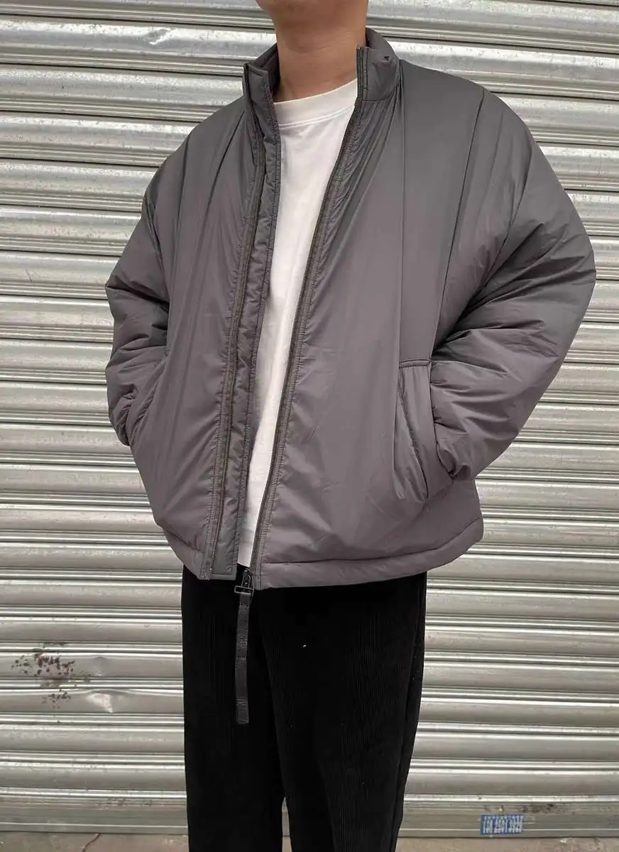 N. HOOLYWOOD ملابس قطنية سميكة خفيفة للغاية مقاومة للرياح وسحاب دافئ للرجال #4