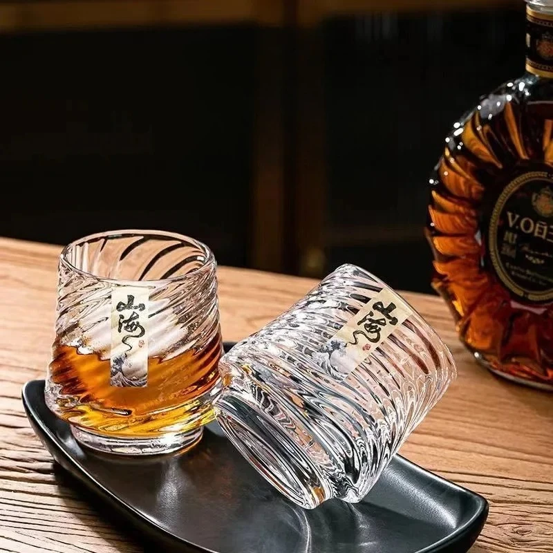 Glass Whiskey Cup Set Shanhai Cup Household Foreign Wine Glasses High-End High-Value KTV Bar Beer Cups