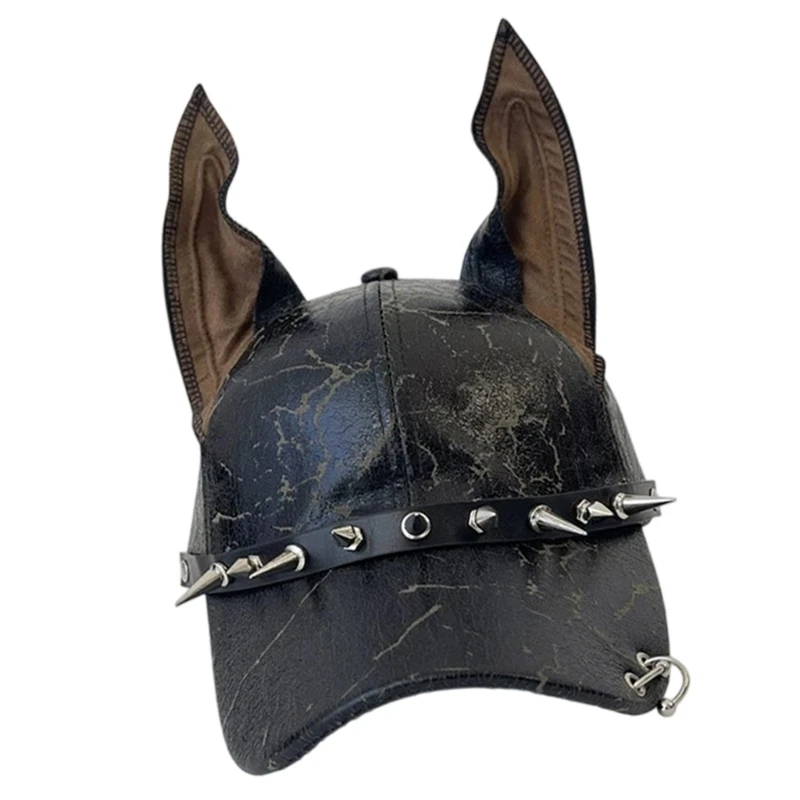 Troubled Cotton Outsider Fashion Hat Animal Ear Decoration For Casual Daily Use