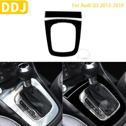 For Audi Q3 2013 2014 2015 2016 2017 2018 Car Accessories Black Interior Auto Gear Panel Trim Sticker ABS Decoration