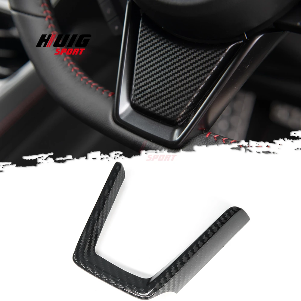 

Carbon Fiber Car Interior Steering Wheel Lower Strip Cover Sticker Trim Decol For Subaru WRX S4 STI VB 2022 2023 Accessories