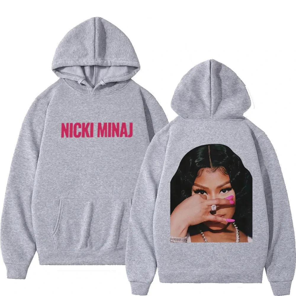 Autumn Winter Hoodeds Singer Nicki Minaj Print Hoodie Men Women Street Fashion Hip Hop Hooded Sweatshirts Casual Loose Pullovers