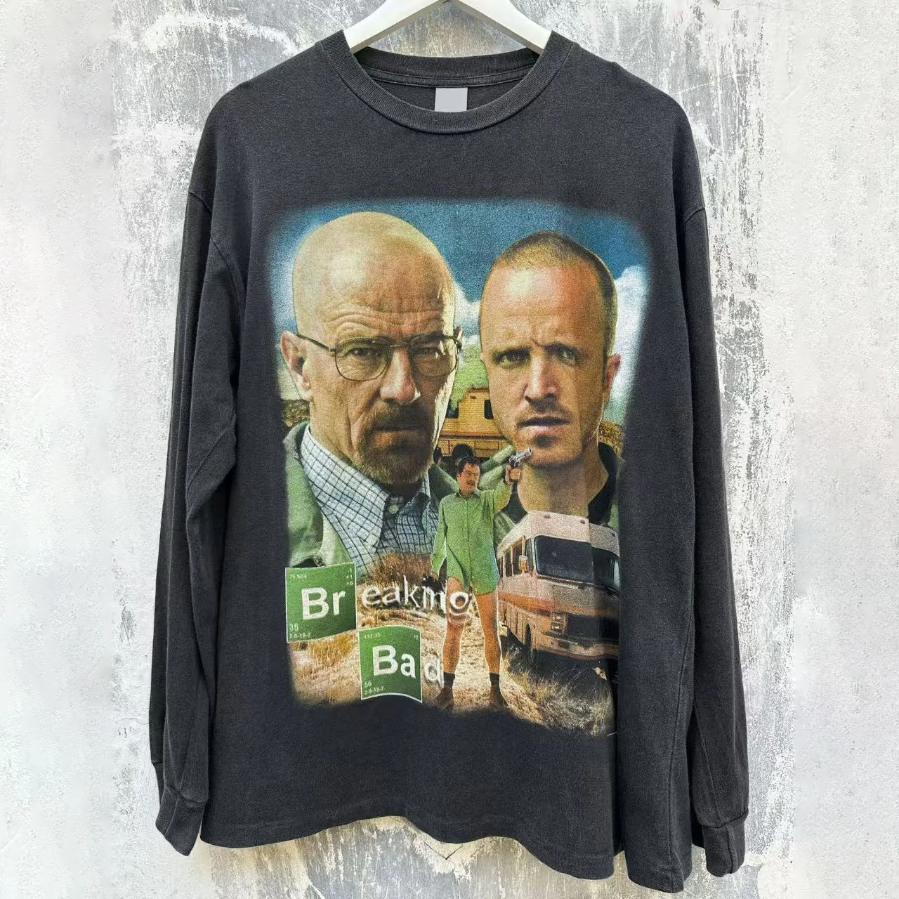 

Ретро 2000-х годов Повседневная свободная рубашка с круглым вырезом и длинными рукавами Мужская уличная одежда в стиле хип-хоп Harajuku Y2K Черный топ для женщин