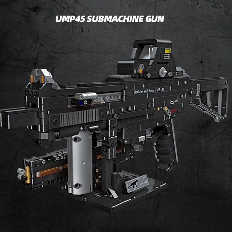 Bloques de construcción de mitral, juguetes de colección de modelos de armas de fuego, adorno, decoración del hogar, ladrillos de montaje MOC, regalos creativos, 1609 Uds.