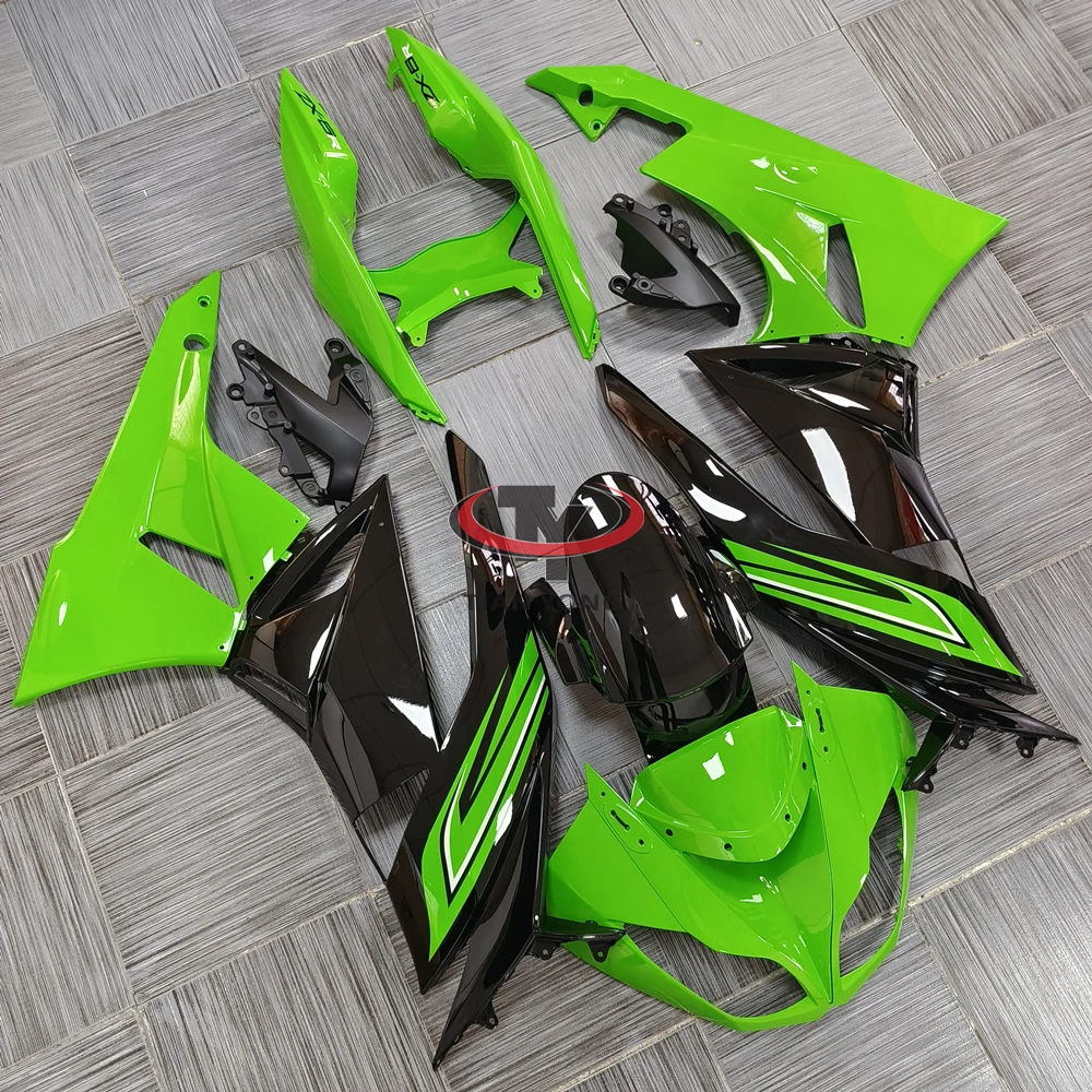 Cowling Green and black glossy lines craftsmanship For Kawasaki ZX6R 2009-2010-2011-2012 ZX 6R 636 Full Fairing Kit Bodywork