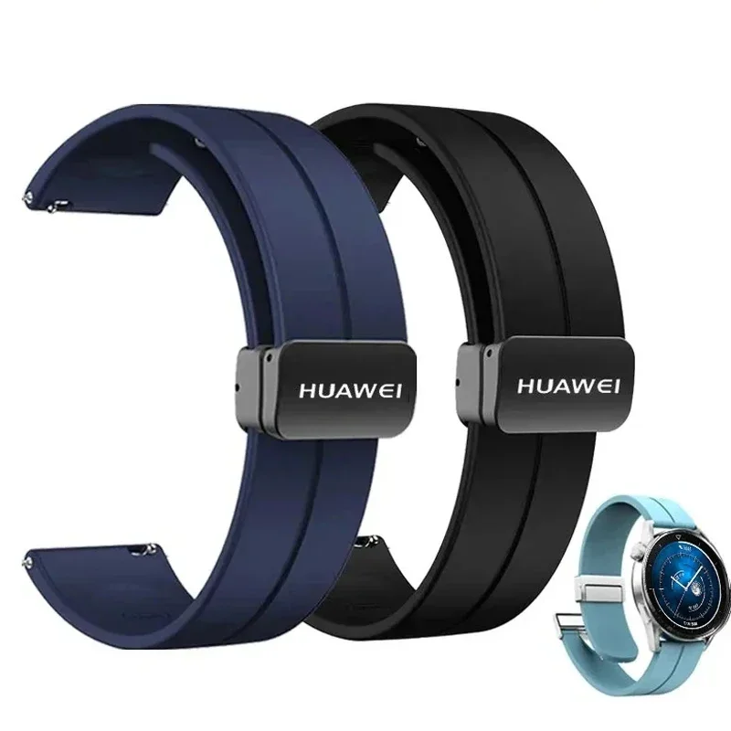 Huawei Magnetic Watchband for Huawei Watch GT3 GT4 46mm Silicone Strap for Huawei Watch 4/4Pro/GT2/2Pro/Watch3/3Pro New Bracelet