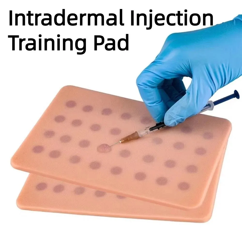 Silicone Intradermal Injection Training Pad Reusable 32 Injection Spots Skin Simulation Model Skin Test Module