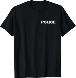 Police Front & Back Print Law Enforcement Police T-Shirt