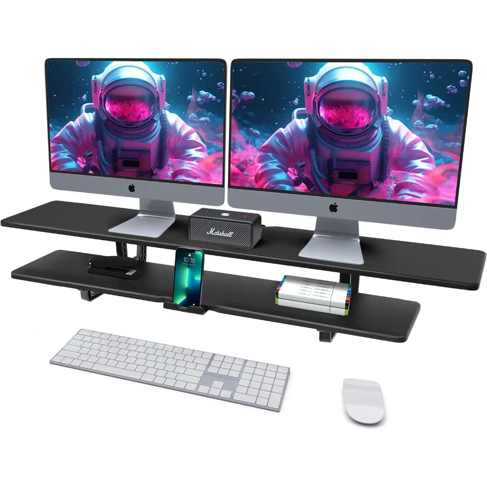 Dual Monitor Stand, Computer Monitor Riser for 2 monitors,