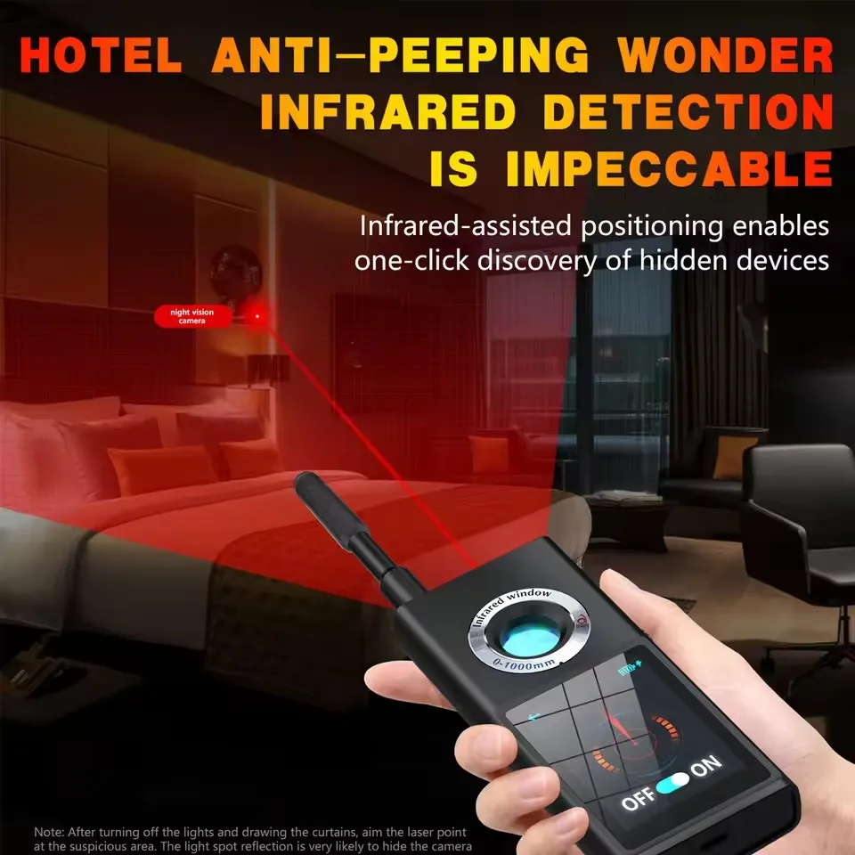 NEW AI intelligent signal detector Infrared hidden camera magnetic GPS tracker detection device trigger alarm security gadgets