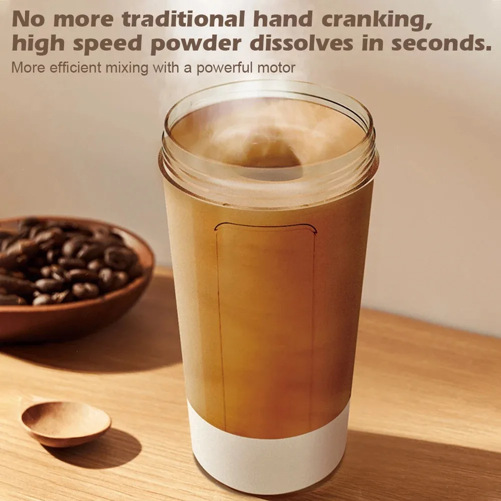 USB Electric Protein Shaker Bottle Portable Rechargeable Blender Cup Multipurpose 450ml Mixing Cups For Fitness Workout