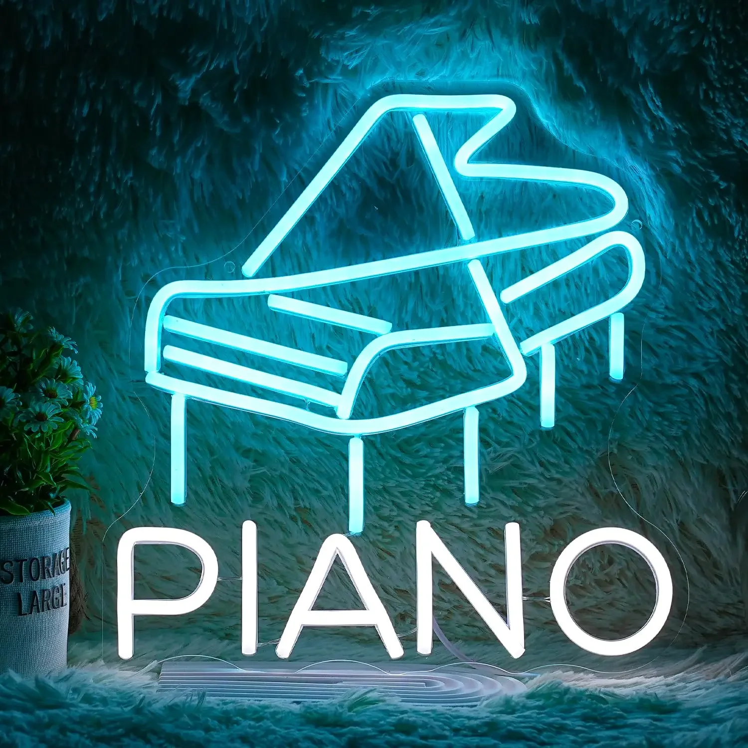 Piano Neon Signs for Wall Decor Piano  Music Neon Lights for Bedroom Piano Led Light up Sign with USB Powered for Music Party