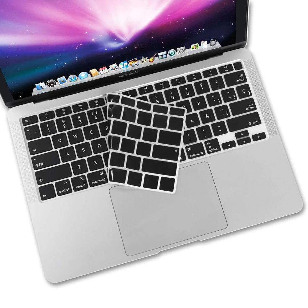 Pele da tampa do teclado de silicone para o novo MacBook, Air 13 ", 15", 13 ", 15", M, M2, M3, A2338, A2141, A2992, A2991, A2337, EUA, EU, Espanhol