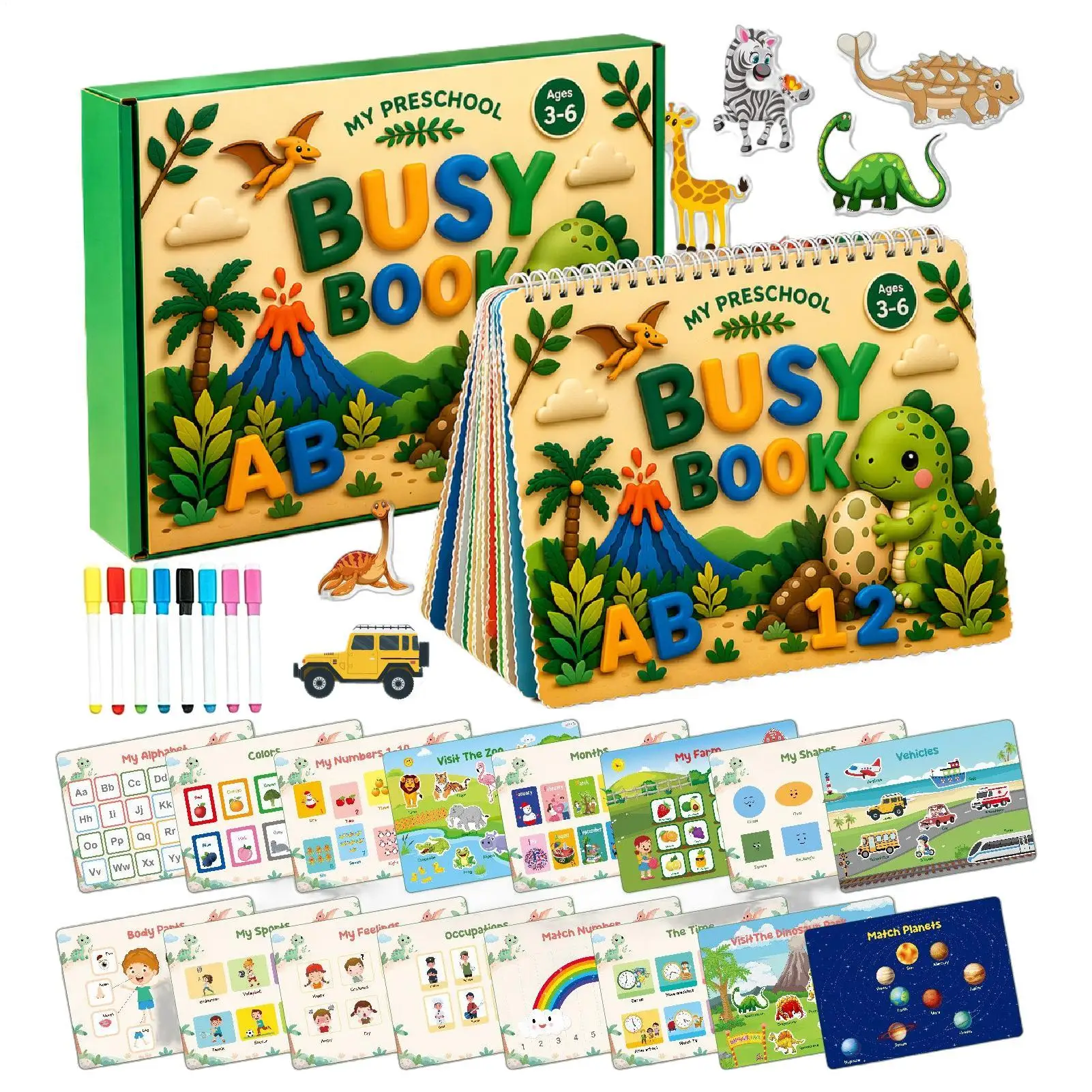 sticker-book-fine-motor-animal-coloring-reusable-educational-toys-kids-preschool-educational-book-for-school-classroom-airplane