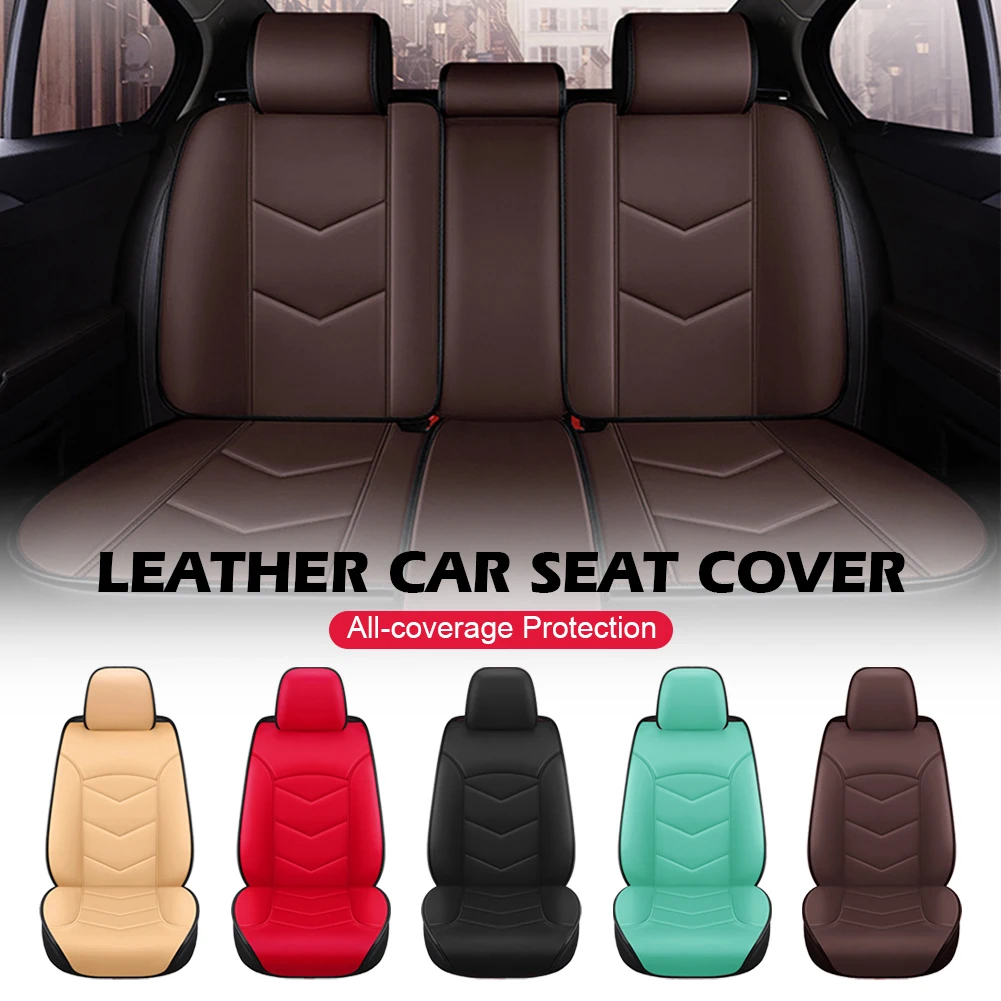 1PCS Universal Car Seat Cover PU Leather Front Seat Cover Rear Split Bench Cover Car Seat Protection Cover Auto Accessories