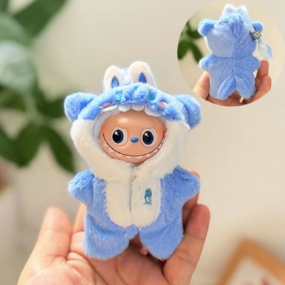 LABUBU4.0 Deep Heart Password Cute Mini Plush Doll'S Clothes Outfit Accessories For Labubu shark onesie Clothing DIY Girl Gift