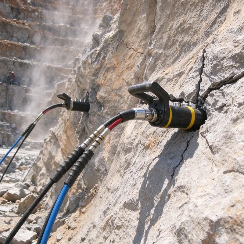 Hydraulic Rock Splitter Portable Wedge Stone Splitting Machine for Quarry Hard Rock Concrete Demolition Mining Construction