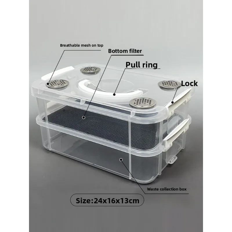 Mealworm Corn Worm Silkworm Breeding Tank Feces Screening Filter Odor Resist Damp Proof Multi Insect Stable Farming Convenient