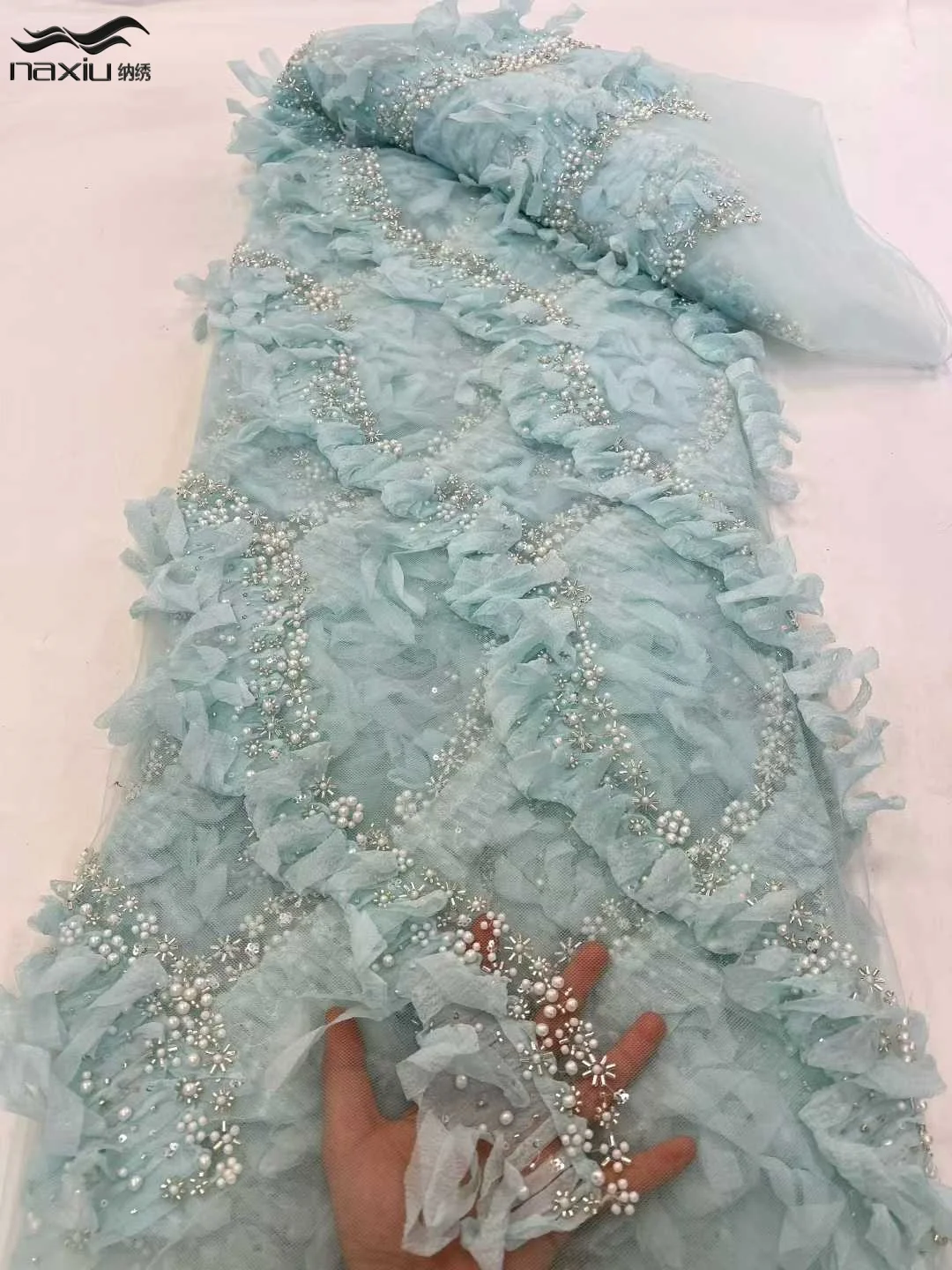 

Ткань для платья Madison 2026: роскошная африканская 3D-ткань с пайетками, новейшая африканская французская кружевная ткань, тюль, нигерийские бусины, 5 ярдов