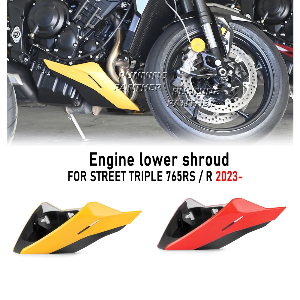 

Motorcycle Engine Lower Spoiler Body Bellypan Fairing Protector Guard Chassis Shield For Street Triple 765RS 765R 2023 2024