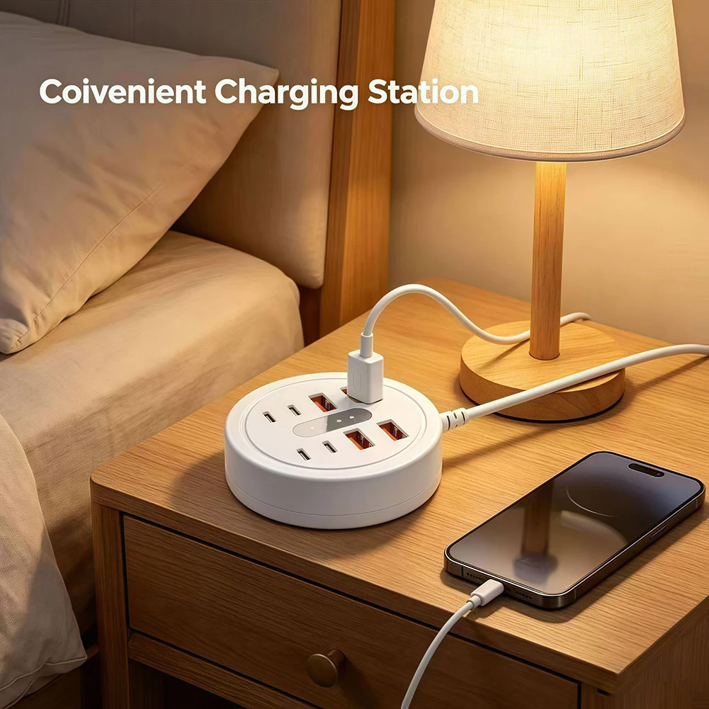 66w Usb Hub Charger Multi-Port Docking Station Type C Port Fast Charging Charger Usb Adapter Universal Compatibility For Home