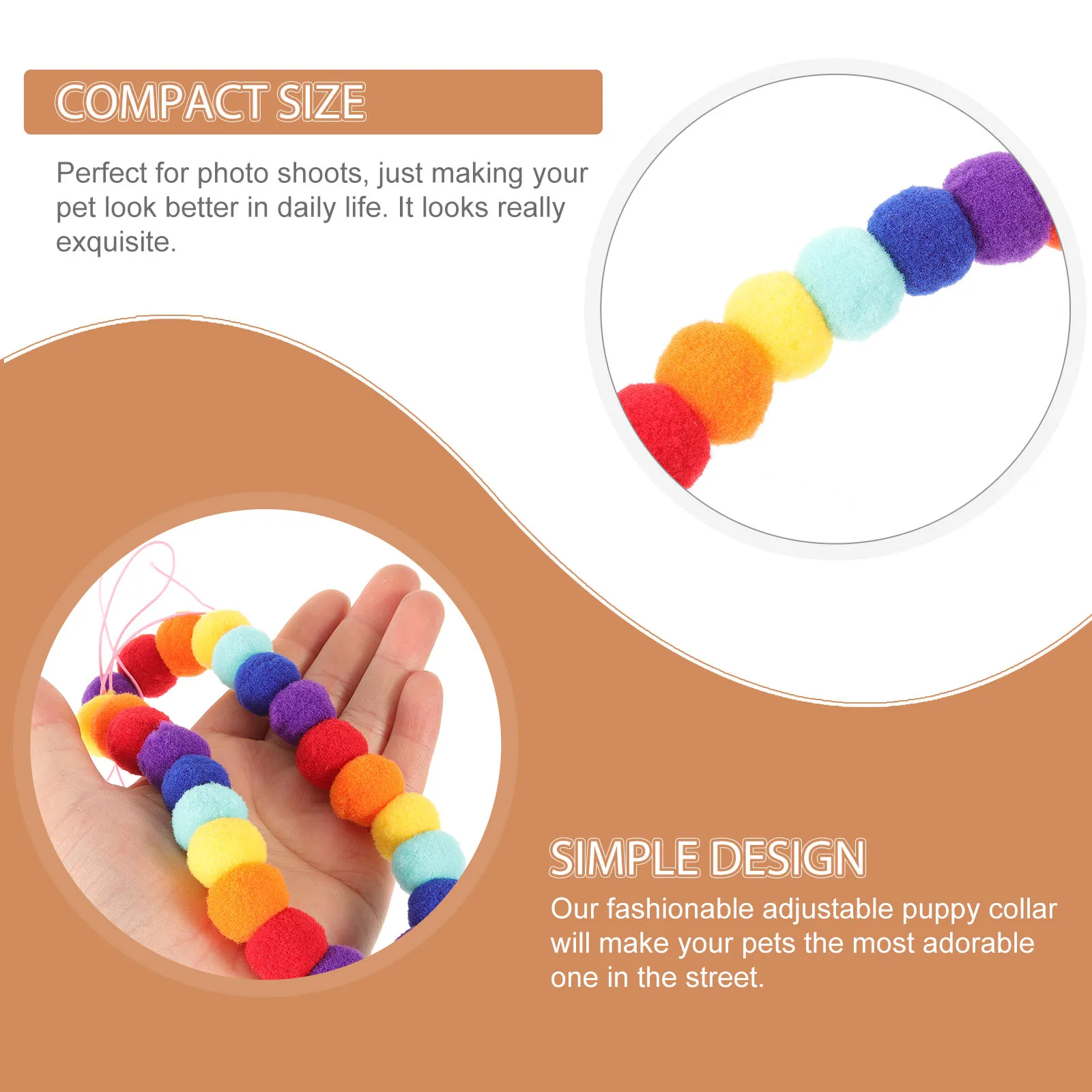 

Pet Necklace Cat Collars for Dogs Small Hairball Soft Accessories Buckle Pendant Adjustable Kitten Vacation