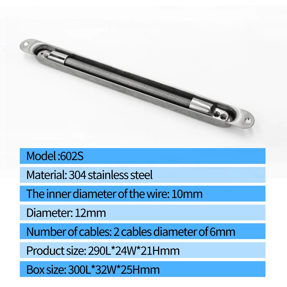602S Edelstahl-Embedded-Leitung für Intercom-Zugangskontrollsystem, langlebiger Metall-Kabelschutz, Rohr mit einstellbarem Durchmesser