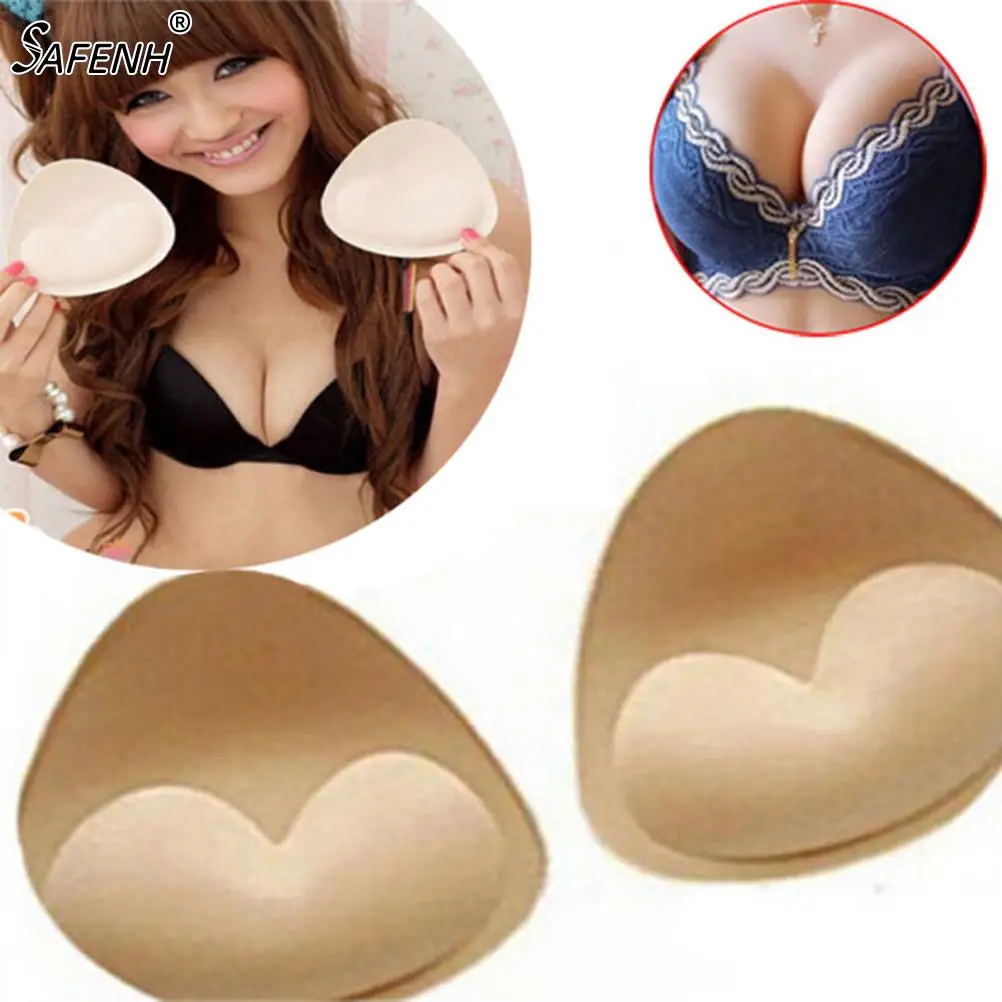 1 Pair Women Summer Swimsuit Padding Inserts Sponge Foam Bra Pads Chest Cup Breast Bra Bikini Insert Chest Pad