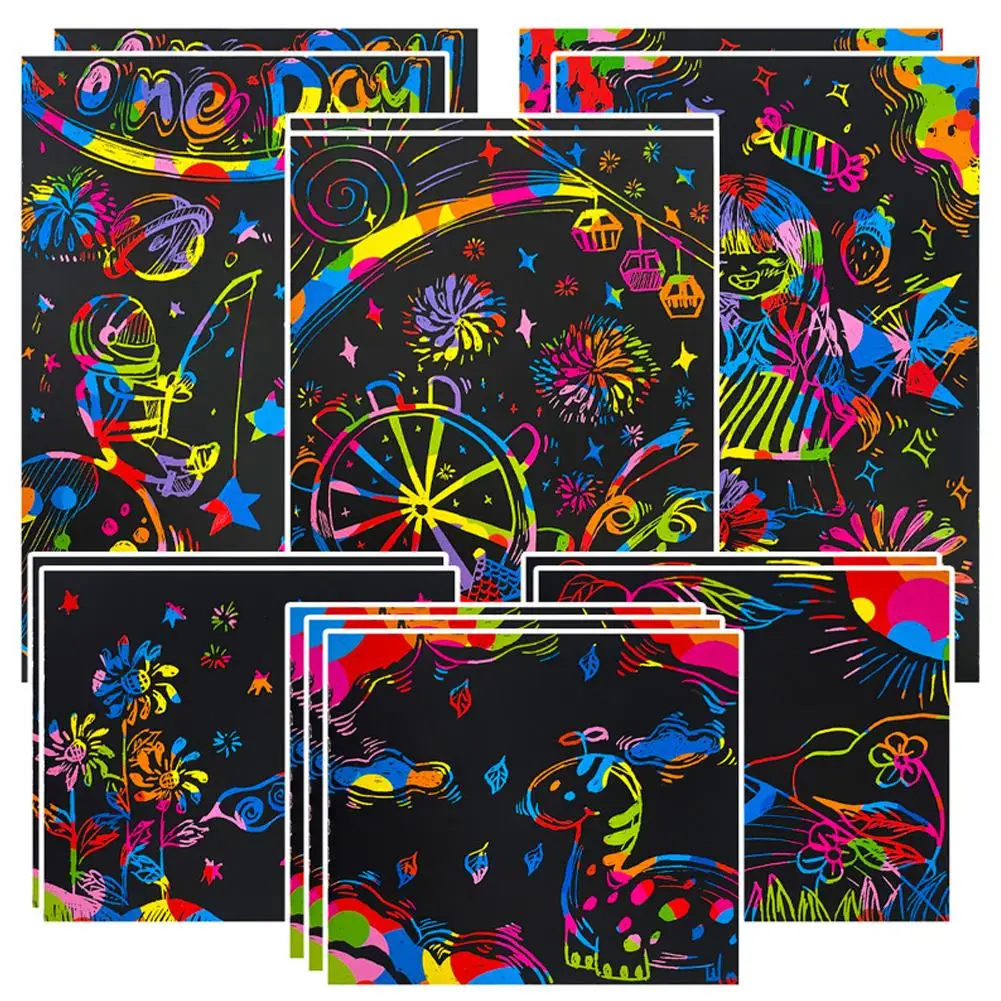 Zabawki do samodzielnego tworzenia dla dzieci, magiczne obrazki do rysowania ścieraniem, papier do rysowania ścieraniem 16*23cm, papier do rysowania dla dzieci, prezenty dla dzieci